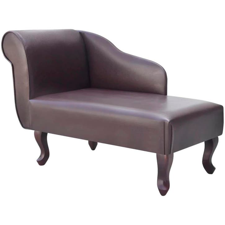 vidaXL Chaise longue kunstleer bruin, Huis en Inrichting, Banken | Sofa's en Chaises Longues, Nieuw, Verzenden