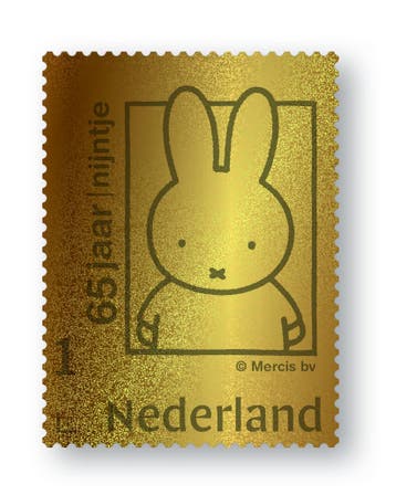 Gouden postzegel 65 jaar Nijntje!, Verzenden, Gestempeld