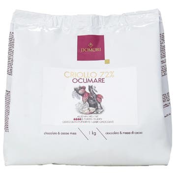 Domori Chocolade Druppels Puur Criollo Ocumare (72%) 1kg, Verzenden, Nieuw