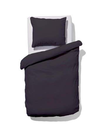 HEMA Dekbedovertrek 140x200/220cm zacht katoen donkergrijs, Verzenden, Nieuw