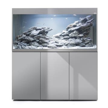 Osaka Glossy ST Grey 150cm met meubel inclusief Day en Night, Ophalen of Verzenden, Nieuw, Leeg aquarium
