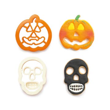 Koekjes Uitsteker Set Doodshoofd & Pompoen Halloween, Verzenden, Nieuw