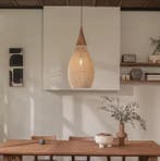 Rotan Hanglamp – Handgeweven Plafondlamp 25×50 cm Vintage, Huis en Inrichting, Verzenden, Nieuw