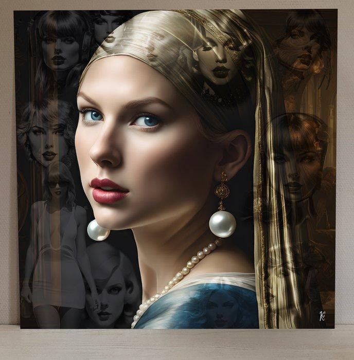 Kurotory - Taylor with the pearl earrings (LF), Antiek en Kunst, Kunst | Designobjecten