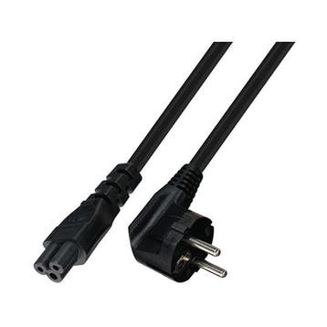 Flexibele C5 voedingskabel | ProCable | 1 meter (Haaks), Verzenden, Nieuw
