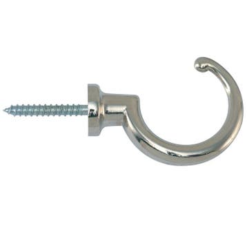 Schroefhaak Borst 35mm glans nikkel, Verzenden, Nieuw