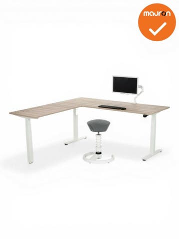 Mauforce zit-sta hoekbureau - maat en blad kleur zelf samen, Werkplek, Ophalen of Verzenden, Nieuw zonder verpakking, Bureau
