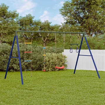 vidaXL Schommelset met schommel, trapeze, ladder en klimtouw, Verzenden, Nieuw