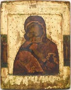 Icoon - Moeder Gods van Vladimir - Hout, Antiek en Kunst