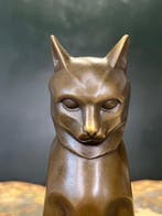BJB - Conrad - sculptuur, Art Deco Cat - 17 cm - Brons,, Antiek en Kunst