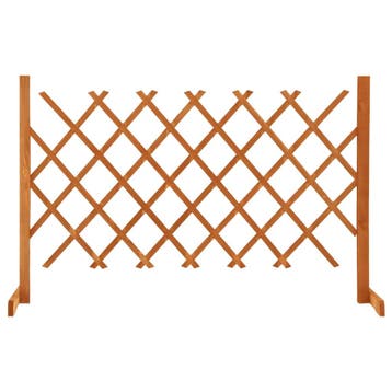 vidaXL Tuinlatwerk 120x90 cm massief vurenhout oranje, Tuin en Terras, Verzenden, Nieuw, Hout, Minder dan 1 meter