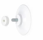 40mm Witte Zuignap met Schroefdraad en Witte Kartelmoer....