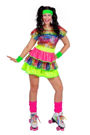 Jurk 80s Neon Tijgerprint Dames, Ophalen of Verzenden, Nieuw