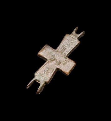 Byzantijns Brons Reliekschrijnkruis - 48 mm (Zonder