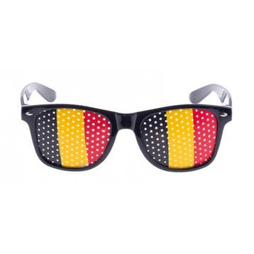 Zwarte Belgie supporters bril voor volwassenen - Funbrille.., Verzenden, Nieuw