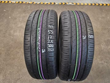 215/55/17 98H CONTINENTAL ZOMERBANDEN 6,4MM PROFIEL 2X, Ophalen, 17 inch, Band(en), Personenwagen