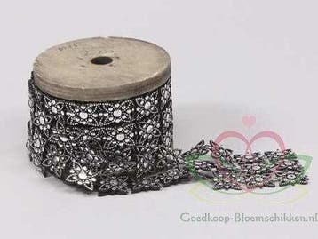 Brocantband Ornament Zilverkleur 4 cm rol 2 meter, Ophalen of Verzenden, Nieuw
