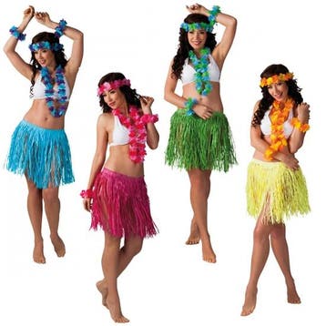 Hawaii kransen verkleed setje met rokje - Hawaii accessoires, Verzenden, Nieuw