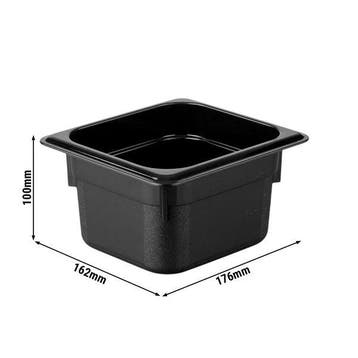 GGM Gastro | (12 stuks) Polycarbonaat GN-bak GN 1/6 - zwart, Verzenden