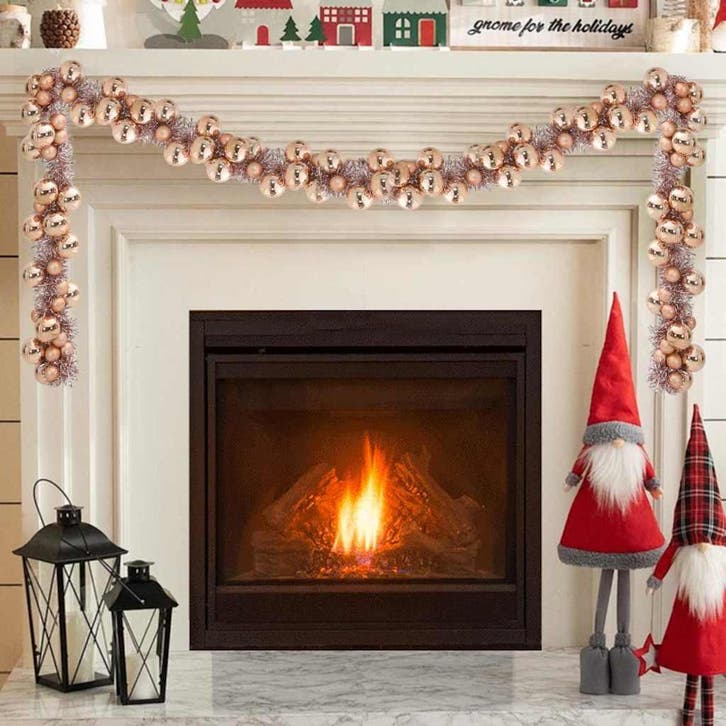 vidaXL Kerstbal Guirlande Rose Gold 186 cm Polystyreen, Diversen, Kerst, Nieuw, Verzenden