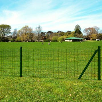 vidaXL Eurohek 10x1,0 m staal groen, Verzenden, Nieuw, IJzer, 1 tot 2 meter