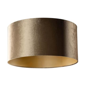 Velours lampenkap brons met gouden binnenkant 50/50/25, Verzenden, Nieuw, Rond