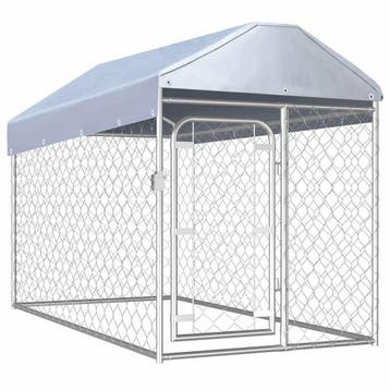 Hondenhok buiten met dak | Tweedekansje | OP=OP, Hondenkennel, 110 cm of meer, 100 cm of meer, Ophalen of Verzenden