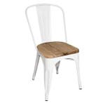 Stoelen | BISTRO | Hout/Staal | Hout (Essen) | Wit Frame |, Verzenden, Nieuw in verpakking