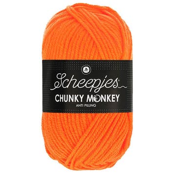 Scheepjes Chunky Monkey - 1256 neon orange - Acryl Garen, Ophalen of Verzenden, Nieuw