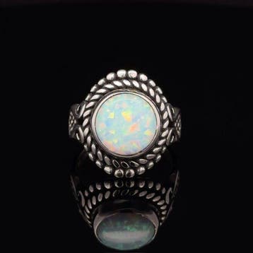 Zilver - Ring - opaal