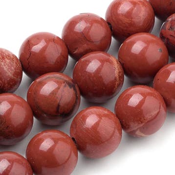 10 x Edelsteen kralen natuurlijke Rode Jaspis 6 mm – rood, Ophalen of Verzenden, Nieuw, Kraal