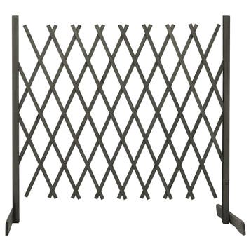 vidaXL Tuinlatwerk 180x100 cm massief vurenhout grijs, Verzenden, Nieuw, Hout, 1 tot 2 meter
