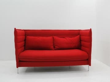 Vitra Alcove akoestische bank 98x160(hxb) - rood - 4-poot, Werkplek, Ophalen of Verzenden, Gebruikt, Overige typen