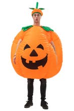 KIMU® Opblaas Kostuum Pompoen Opblaasbaar Pak Pompoenpak Mas, Ophalen of Verzenden, Nieuw, Carnaval, Kleding