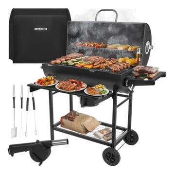 Kaminer Houtskoolbarbecue met deksel, thermometer, 108 x..., Ophalen of Verzenden, Nieuw