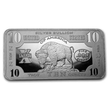 American Bison Zilver baar 10 oz (U.S.A), Verzenden, Midden-Amerika, Losse munt, Zilver