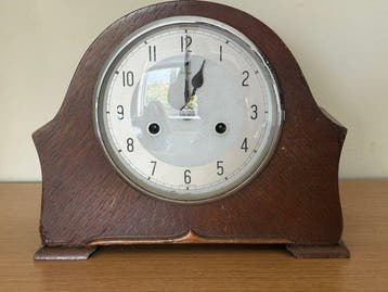 Klok - Hout - 1940-1950, Antiek en Kunst