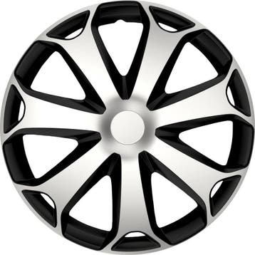 Carpoint Wieldoppenset Mega 14 Inch Zwart/zilver 4 Stuks, Ophalen of Verzenden, Zo goed als nieuw