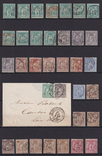 Frankrijk 1876/1900 - Sages Type I, van nr. 61 tot nr. 72, Gestempeld