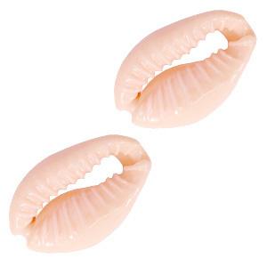 4 x Schelp kralen kauri Sweet coral peach 17 x 12, Ophalen of Verzenden, Nieuw, Kraal