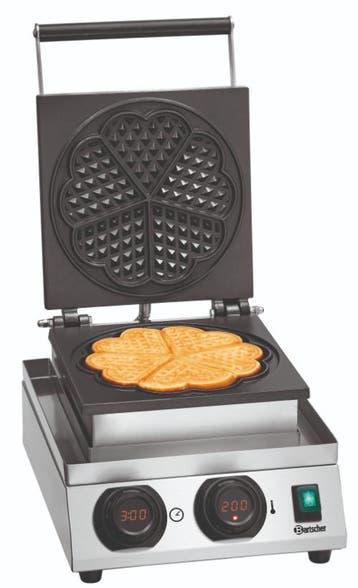 Wafelijzer | hartjes vorm | Aluminium | 50°C tot 300°C, Verzenden, Nieuw in verpakking
