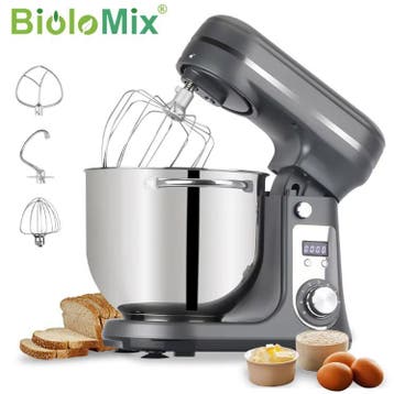 Keukenmachine 6L 1200W Stand Mixer met RVS Kom 6 Snelh, Verzenden, Nieuw