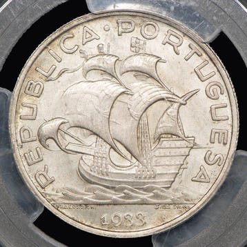Portugal. Republic. 10 escudos 1933 - PCGS - MS 64 - TOP POP