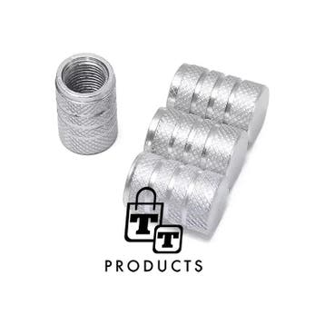TT-products ventieldoppen 3-rings Silver aluminium 4 stuks, Ophalen of Verzenden, Nieuw