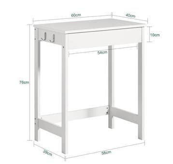 Compact Bureau met Lade en 2 Haken voor Thuis en Kantoor, Computers en Software, Laptoptafels, Verzenden, Nieuw
