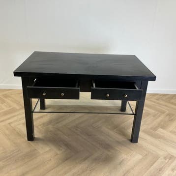 balie / tafel (hxbxd) 100x163x103 cm 2 lades + glasplaat,, Ophalen of Verzenden, Gebruikt, Bureau