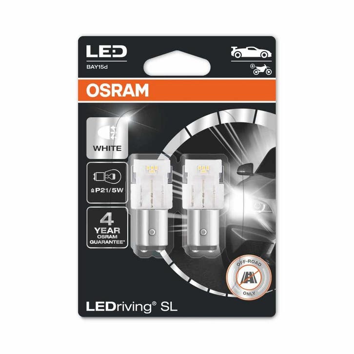 Osram P21/5W LED Retrofit Wit 12V BAY15d 2 Stuks, Auto-onderdelen, Verlichting, Nieuw, Ophalen of Verzenden