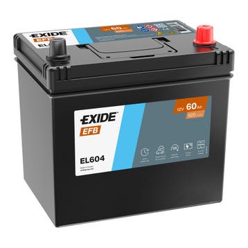 Exide EFB accu | EL604 | 12V 60Ah, Ophalen of Verzenden, Nieuw