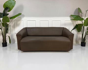 De Sede DS 47 Sofa Leer DeSede Bruin Donker Zwitserland Bank, Driepersoons, Leer, Ophalen of Verzenden, Zo goed als nieuw