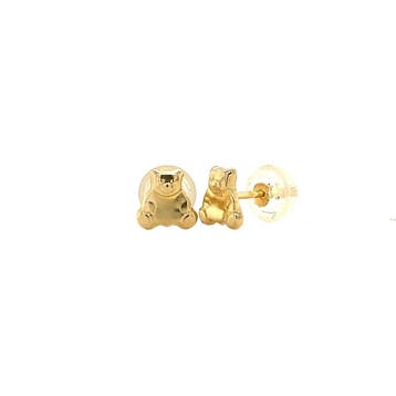 Gouden kinder oorstekers beertje 14 krt* nieuw, Sieraden, Tassen en Uiterlijk, Oorbellen, Verzenden, Zo goed als nieuw, Goud